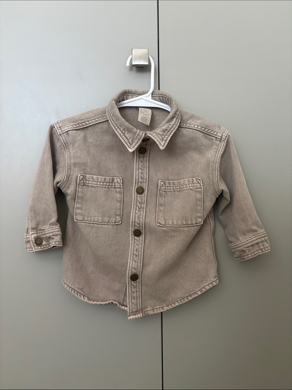H&M - baby boy  Beige-Tan Denim Button Jacket
